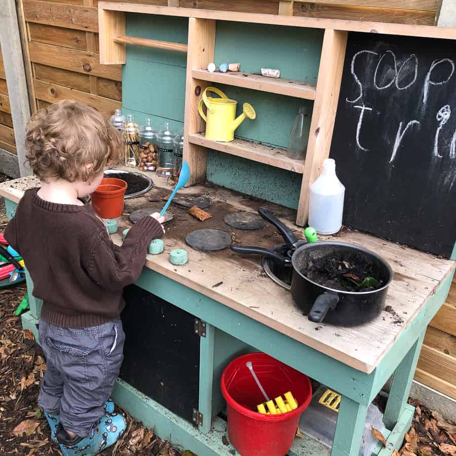 Mud Kitchen Play Ideas for Kids   Thimble and Twig
