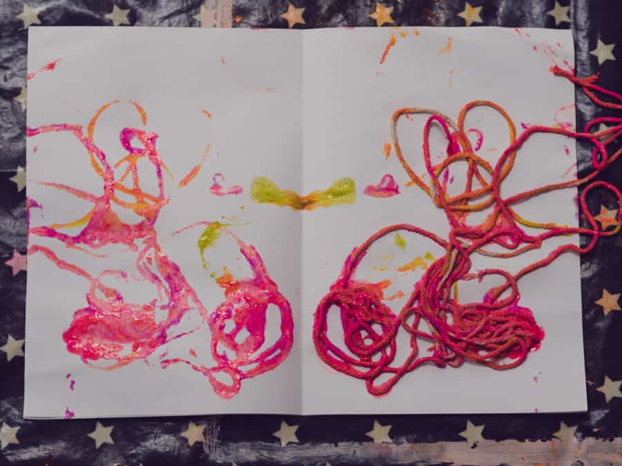 Process Art Painting with String