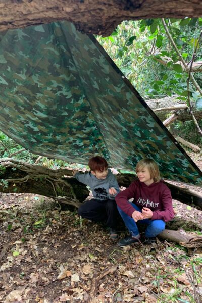 Outdoor things to do on a. rainy day build a shelter